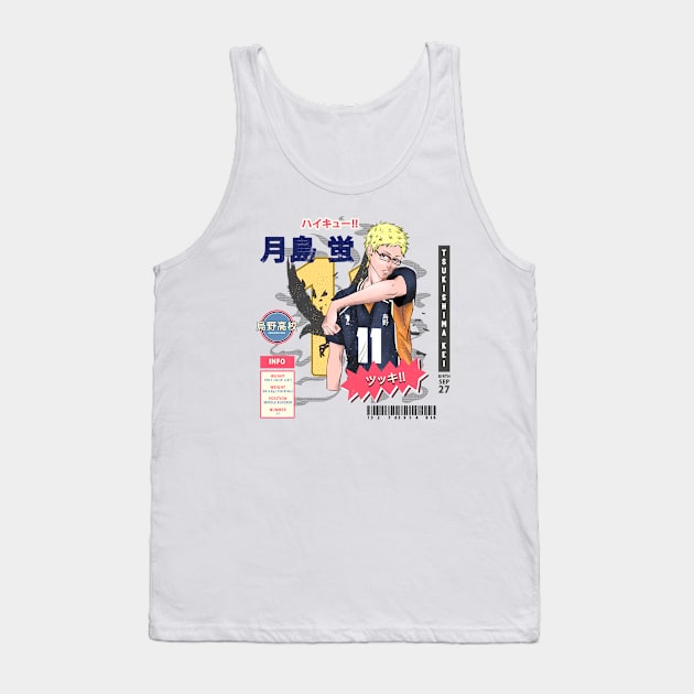 Tsukishima Kei - Haikyuu Square Tank Top by MAGE